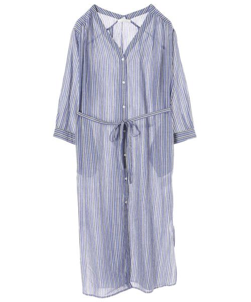 AMERICAN HOLIC（アメリカンホリック）の「リボン付ガウンワンピース（ワンピース・レディース・チャコールグレー/カーキ/イエロー/ブラック系その他/ストライプ/ドット・FREE）」の16枚目の写真