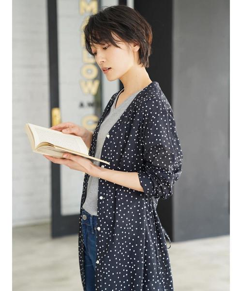 AMERICAN HOLIC（アメリカンホリック）の「リボン付ガウンワンピース（ワンピース・レディース・チャコールグレー/カーキ/イエロー/ブラック系その他/ストライプ/ドット・FREE）」の11枚目の写真