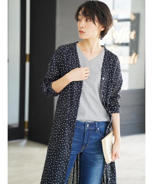 AMERICAN HOLIC（アメリカンホリック）の「リボン付ガウンワンピース（ワンピース・レディース・チャコールグレー/カーキ/イエロー/ブラック系その他/ストライプ/ドット・FREE）」の15枚目の写真