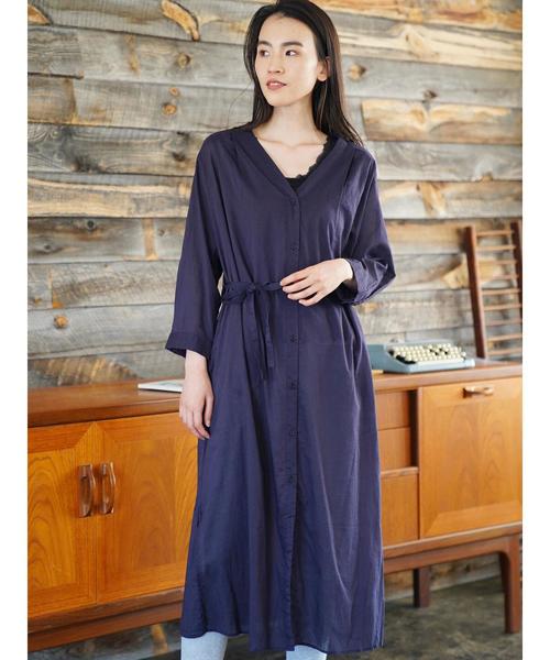 AMERICAN HOLIC（アメリカンホリック）の「リボン付ガウンワンピース（ワンピース・レディース・チャコールグレー/カーキ/イエロー/ブラック系その他/ストライプ/ドット・FREE）」の17枚目の写真