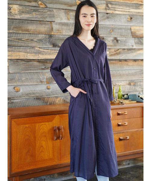 AMERICAN HOLIC（アメリカンホリック）の「リボン付ガウンワンピース（ワンピース・レディース・チャコールグレー/カーキ/イエロー/ブラック系その他/ストライプ/ドット・FREE）」の12枚目の写真