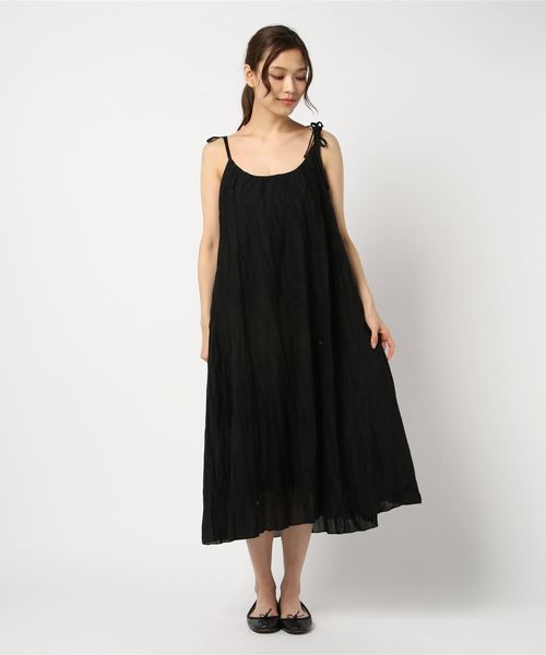 archives(アルシーヴ)の「キャッチワッシャーキャミワンピース(ワンピース・レディース・ブラック/パープル/オフホワイト・MEDIUM)」の2枚目の写真