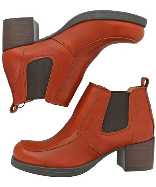 あしながおじさん（アシナガオジサン）の「〈あしながおじさん〉サイドゴアブーツ（ブーツ・レディース・ブラック/ダークブラウン/ライトブラウン・23.5cm/24.0cm/24.5cm/22.5cm/23.0cm）」の7枚目の写真