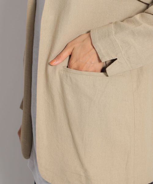 niko and...（ニコアンド）の「ヨーロピアンリネンレーヨンショートジャケット（その他アウター・レディース・ブラウン/ライトブラウン・MEDIUM/LARGE）」の11枚目の写真
