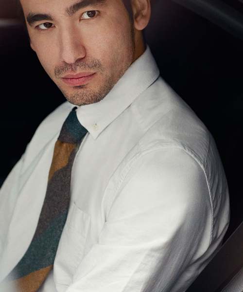 B印 YOSHIDA(BEAMS×PORTER)（ビージルシヨシダ）の「MONOCLE VOYAGE OXFORD SHIRT（シャツ/ブラウス・メンズ・ホワイト/サックスブルー・MEDIUM/SMALL）」の4枚目の写真