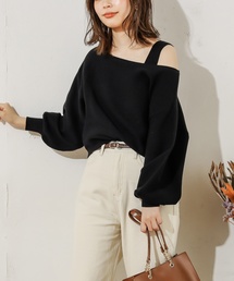 natural couture | ワンショルアンサンブルニット(アンサンブル)