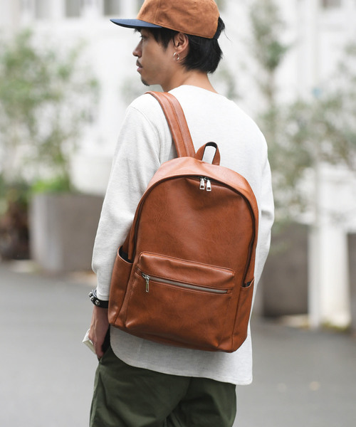 Add+（アッド）の「＜Add+＞フェイクレザー リュック バックパック デイパック（バックパック/リュック）」 - WEAR