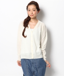 coen | コットンリネンVネックカーディガン(カーディガン/ボレロ)