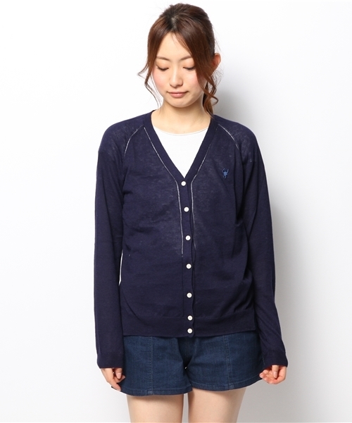 coen(コーエン)の「コットンリネンVネックカーディガン(カーディガン/ボレロ・レディース・ホワイト/ライトグレー/レッド/ピンク/ケリー/ネイビー・LARGE/MEDIUM)」の14枚目の写真