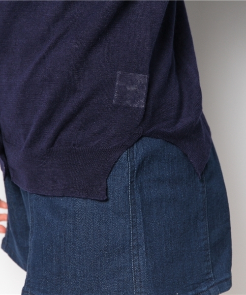 coen(コーエン)の「コットンリネンVネックカーディガン(カーディガン/ボレロ・レディース・ホワイト/ライトグレー/レッド/ピンク/ケリー/ネイビー・LARGE/MEDIUM)」の10枚目の写真