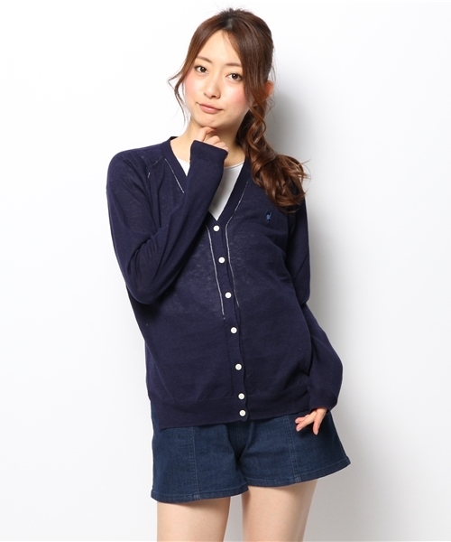 coen(コーエン)の「コットンリネンVネックカーディガン(カーディガン/ボレロ・レディース・ホワイト/ライトグレー/レッド/ピンク/ケリー/ネイビー・LARGE/MEDIUM)」の19枚目の写真