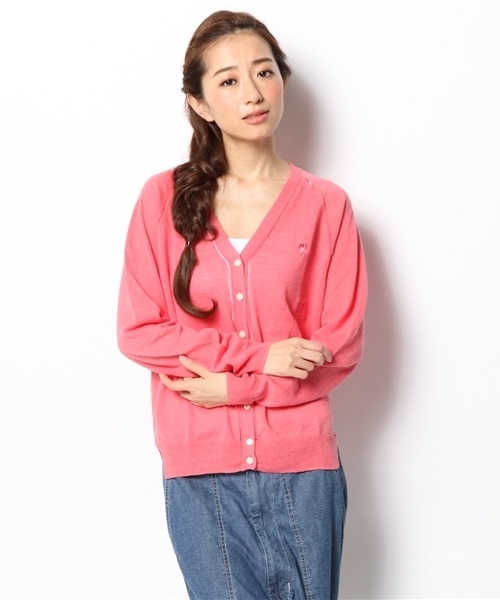 coen(コーエン)の「コットンリネンVネックカーディガン(カーディガン/ボレロ・レディース・ホワイト/ライトグレー/レッド/ピンク/ケリー/ネイビー・LARGE/MEDIUM)」の20枚目の写真