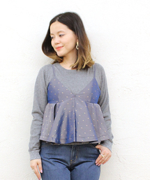 mystic | サテンドットキャミ(キャミソール)