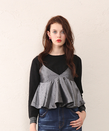 mystic | サテンドットキャミ(キャミソール)