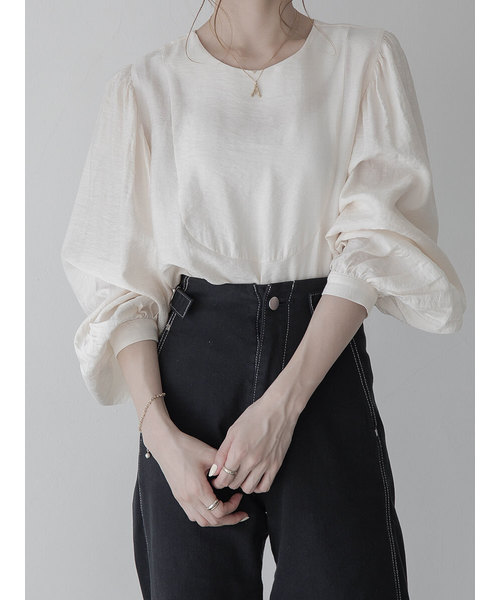 amel（エイメル）の「コンシャススリーブパールブラウス（シャツ/ブラウス・レディース・オフホワイト・FREE）」の8枚目の写真