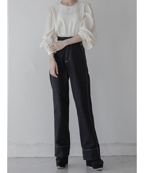 amel（エイメル）の「コンシャススリーブパールブラウス（シャツ/ブラウス・レディース・オフホワイト・FREE）」の4枚目の写真