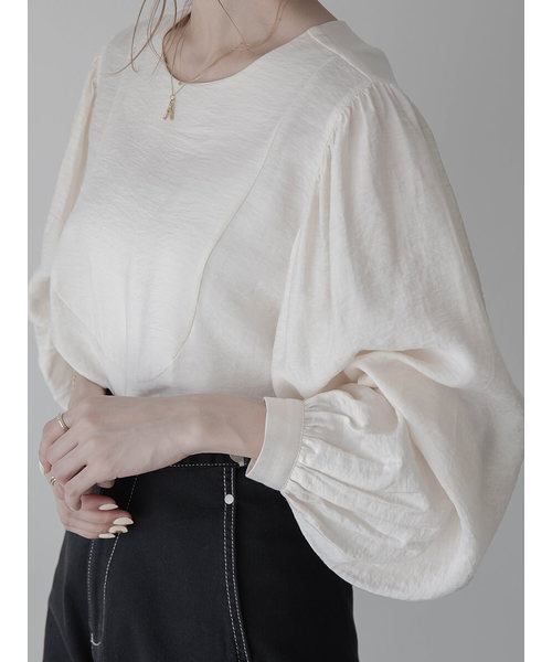 amel（エイメル）の「コンシャススリーブパールブラウス（シャツ/ブラウス・レディース・オフホワイト・FREE）」の6枚目の写真