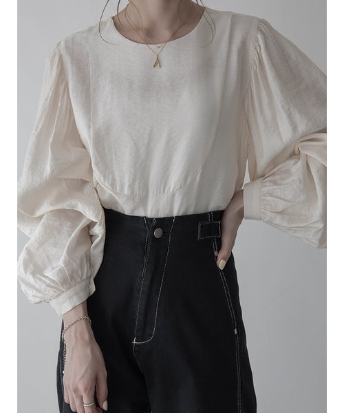 amel（エイメル）の「コンシャススリーブパールブラウス（シャツ/ブラウス・レディース・オフホワイト・FREE）」の12枚目の写真