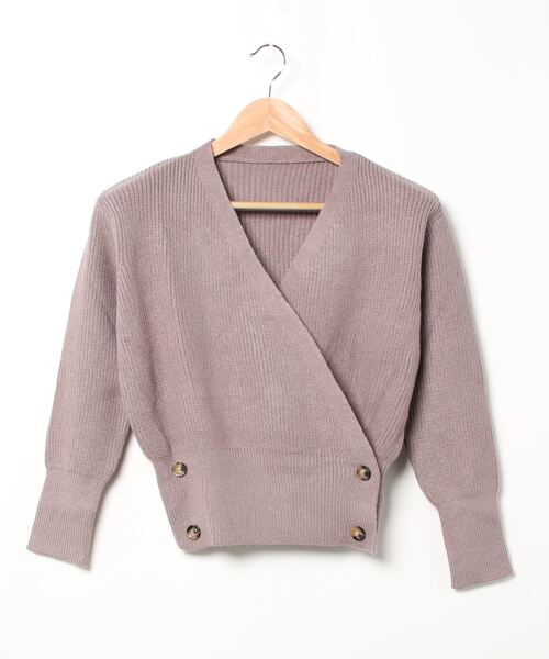 rps(アールピーエス)の「カシュクールニットプルオーバー(ニット/セーター・レディース・ブラック/ベージュ/グレー/モカ/アイボリー/チャコールグレー・M)」の7枚目の写真