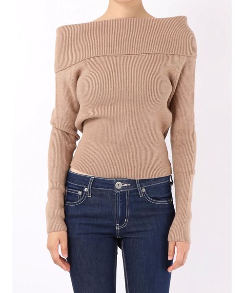 GYDA(ジェイダ)の「ワンショルバックリボンニットTOPS(ニット/セーター・レディース・ベージュ/ブラック/オフホワイト・FREE)」の16枚目の写真