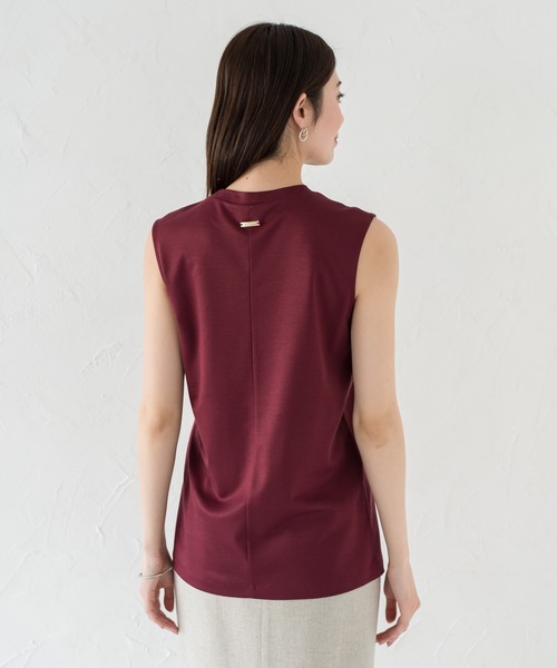 LOUNGEDRESS(ラウンジドレス)の「ノースリカットソー(Tシャツ/カットソー・レディース・ブラック/オフホワイト/ボルドー・FREE)」の7枚目の写真