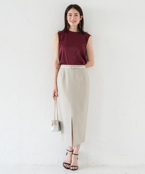 LOUNGEDRESS(ラウンジドレス)の「ノースリカットソー(Tシャツ/カットソー・レディース・ブラック/オフホワイト/ボルドー・FREE)」の8枚目の写真