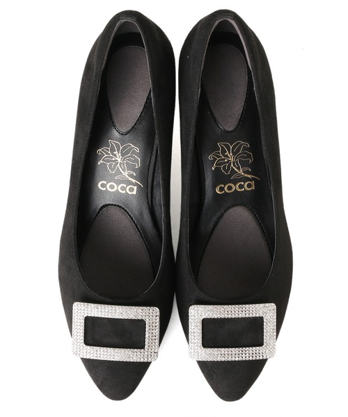 coca(ANDEX shoes product)(コカ)の「coca / コカ ビジューバックル付き ポインテッドトゥ ヒールパンプス 419008(パンプス・レディース・ブラック/ベージュ・22.5cm/23.5cm/24.5cm/23.0cm/24.0cm/22.0cm)」の3枚目の写真