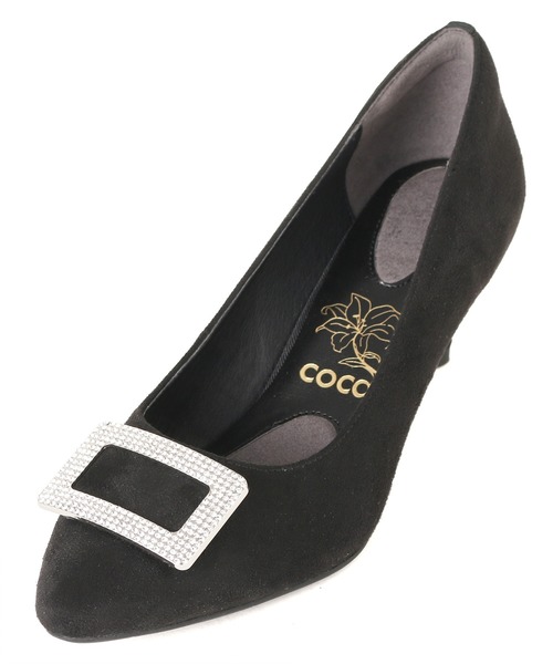 coca(ANDEX shoes product)(コカ)の「coca / コカ ビジューバックル付き ポインテッドトゥ ヒールパンプス 419008(パンプス・レディース・ブラック/ベージュ・22.5cm/23.5cm/24.5cm/23.0cm/24.0cm/22.0cm)」の7枚目の写真