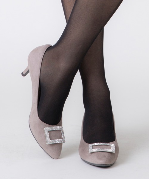 coca(ANDEX shoes product)(コカ)の「coca / コカ ビジューバックル付き ポインテッドトゥ ヒールパンプス 419008(パンプス・レディース・ブラック/ベージュ・22.5cm/23.5cm/24.5cm/23.0cm/24.0cm/22.0cm)」の14枚目の写真