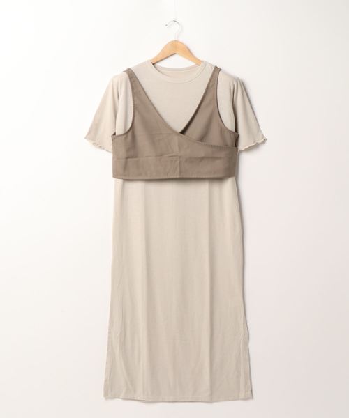 rps（アールピーエス）の「レースアップベスト付きカットワンピース（ワンピース・レディース・ベージュ/ブラック・M）」の12枚目の写真