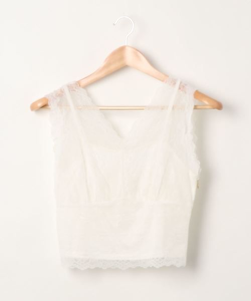 DEICY(デイシー)の「レースビスチェ(キャミソール・レディース・オフホワイト/ピンクベージュ/ブラック・FREE)」の2枚目の写真