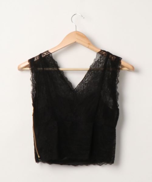 DEICY(デイシー)の「レースビスチェ(キャミソール・レディース・オフホワイト/ピンクベージュ/ブラック・FREE)」の4枚目の写真