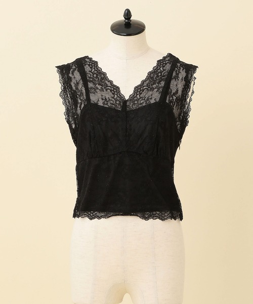 DEICY(デイシー)の「レースビスチェ(キャミソール・レディース・オフホワイト/ピンクベージュ/ブラック・FREE)」の1枚目の写真