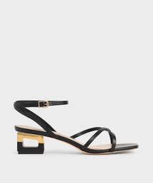 CHARLES & KEITH | スカルプチャー クロームヒールサンダル / Sculptural Chrome Heel Sandals(サンダル)