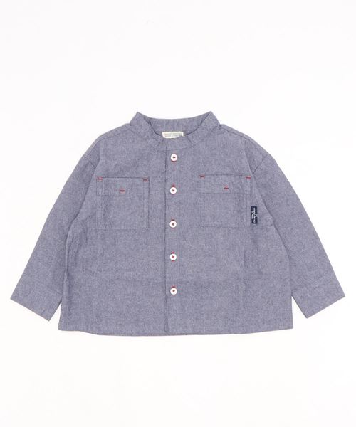 RAGMART（ラグマート）の「バンドカラーシャツ（シャツ/ブラウス・キッズ・ブルー/ストライプ・110cm/100cm/120cm/130cm）」の7枚目の写真