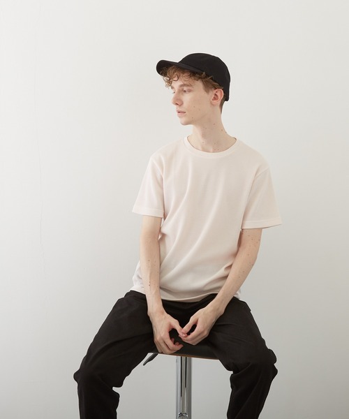 VIBGYOR(ヴィブジョー)の「【VIBGYOR BY AS】サーマル半袖クルーネックTEE(BL)(Tシャツ/カットソー・メンズ・ホワイト/ブラック/ネイビー/グレー/カーキ/サックスブルー/ライトピンク・MEDIUM/LARGE/X-LARGE)」の7枚目の写真