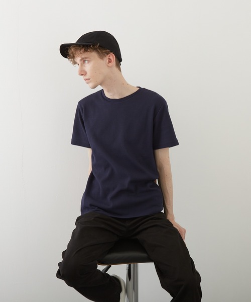 VIBGYOR(ヴィブジョー)の「【VIBGYOR BY AS】サーマル半袖クルーネックTEE(BL)(Tシャツ/カットソー・メンズ・ホワイト/ブラック/ネイビー/グレー/カーキ/サックスブルー/ライトピンク・MEDIUM/LARGE/X-LARGE)」の22枚目の写真
