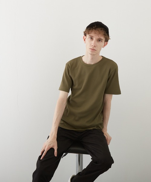 VIBGYOR(ヴィブジョー)の「【VIBGYOR BY AS】サーマル半袖クルーネックTEE(BL)(Tシャツ/カットソー・メンズ・ホワイト/ブラック/ネイビー/グレー/カーキ/サックスブルー/ライトピンク・MEDIUM/LARGE/X-LARGE)」の21枚目の写真