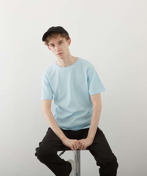VIBGYOR(ヴィブジョー)の「【VIBGYOR BY AS】サーマル半袖クルーネックTEE(BL)(Tシャツ/カットソー・メンズ・ホワイト/ブラック/ネイビー/グレー/カーキ/サックスブルー/ライトピンク・MEDIUM/LARGE/X-LARGE)」の13枚目の写真