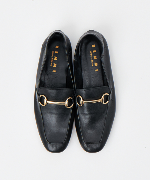 REMME 黒 レザー ファー ビットローファー 37 セール】REMME