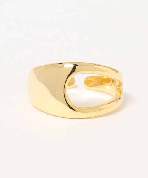 Fun & Daily（ファンアンドデイリー）の「F&D : アシンメトリーオープンリング（リング・レディース・シルバー/ゴールド・FREE）」の2枚目の写真