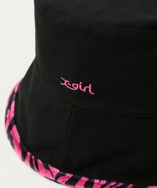 X-girl（エックスガール）の「REVERSIBLE ZEBRA HAT（ハット