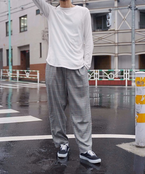 Blue Standard (ブルースタンダード)の「【BLUE STANDARD】チェックイージーパンツ ワイドパンツ チェック柄(その他パンツ・メンズ・ベージュ/ネイビー/グレー・MEDIUM/LARGE/X-LARGE)」の18枚目の写真