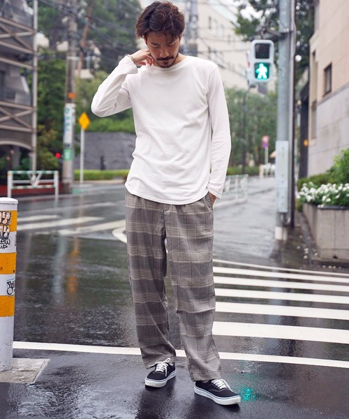 Blue Standard (ブルースタンダード)の「【BLUE STANDARD】チェックイージーパンツ ワイドパンツ チェック柄(その他パンツ・メンズ・ベージュ/ネイビー/グレー・MEDIUM/LARGE/X-LARGE)」の5枚目の写真