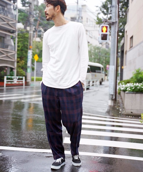 Blue Standard (ブルースタンダード)の「【BLUE STANDARD】チェックイージーパンツ ワイドパンツ チェック柄(その他パンツ・メンズ・ベージュ/ネイビー/グレー・MEDIUM/LARGE/X-LARGE)」の7枚目の写真