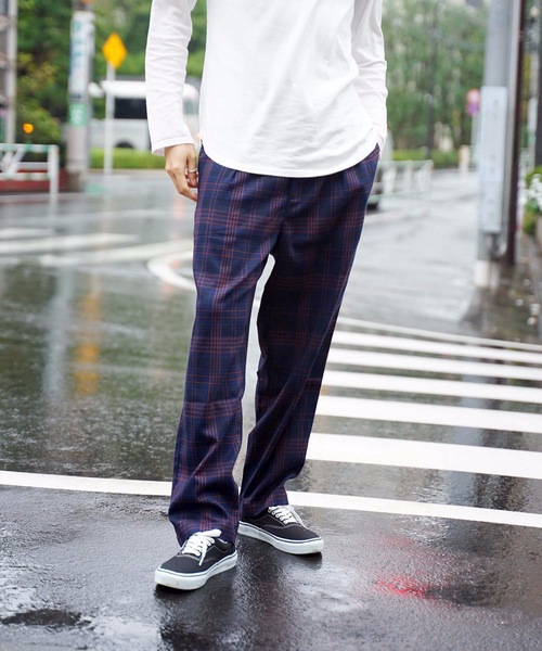 Blue Standard (ブルースタンダード)の「【BLUE STANDARD】チェックイージーパンツ ワイドパンツ チェック柄(その他パンツ・メンズ・ベージュ/ネイビー/グレー・MEDIUM/LARGE/X-LARGE)」の10枚目の写真