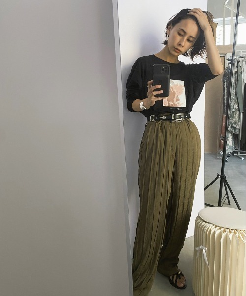 Ameri（アメリ）の「TRICK ART LONG TEE（Tシャツ/カットソー・レディース・ホワイト/ブラック・FREE）」の20枚目の写真