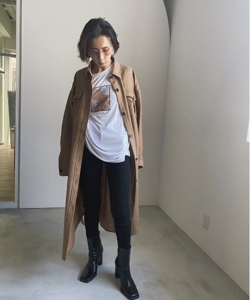 Ameri（アメリ）の「TRICK ART LONG TEE（Tシャツ/カットソー・レディース・ホワイト/ブラック・FREE）」の16枚目の写真