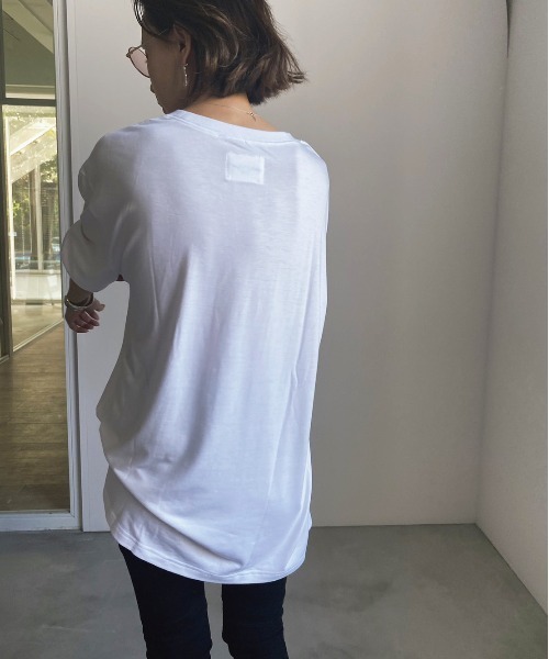 Ameri（アメリ）の「TRICK ART LONG TEE（Tシャツ/カットソー・レディース・ホワイト/ブラック・FREE）」の9枚目の写真
