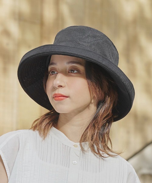 milsa(ミルサ)の「LM 風飛ば~ぬハット/サイズ展開レディースUVカットHAT(ハット・レディース・ブラック/ネイビー/ベージュ/アッシュブラウン/ブラウン/グレー・M/57.5cm/60cm/62cm/58cm/56cm)」の19枚目の写真